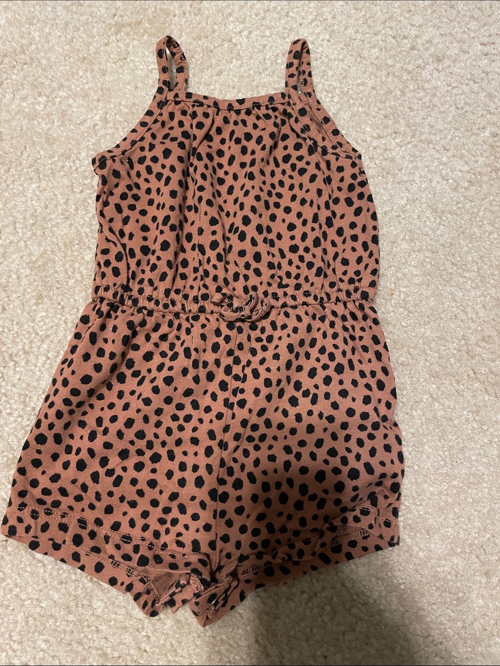 Old Navy Rust Brown Black Spotted Girls Romper